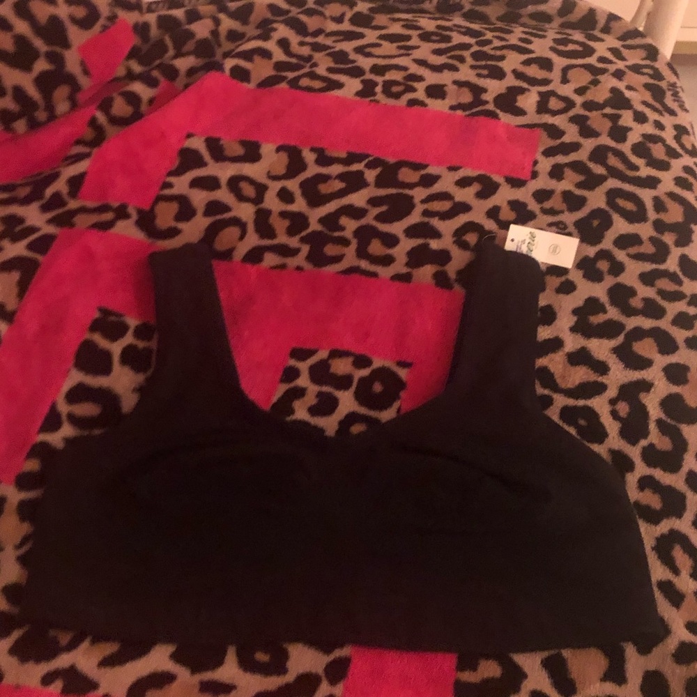 💎NWT AERIE BLACK COTTON SCOOP BRALETTE💎 - Picture 9 of 15